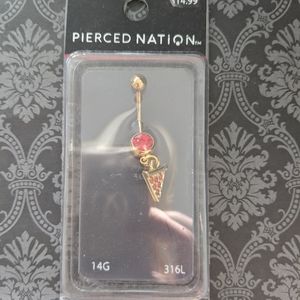 Pierced Nation Pizza Belly Button Ring - NWT
